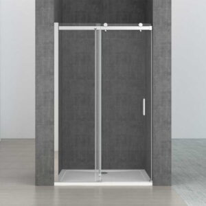 Sliding Shower Door Enclosure, Clear Tempered Glass Walk-In Shower Screen, Stainless Steel Hardware, Modern Bathroom Wet Room Divider HSL1003
