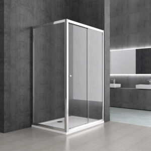 Fransform your bathroom with a modern frameless sliding shower enclosure. Premium tempered glass and smooth sliding performance HSL1004