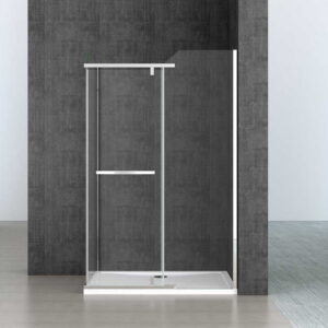 Enjoy a spacious luxury shower room experience. Durable stainless steel hardware and easy-clean glass design HSL1005