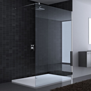 Walk-In Frameless Glass Shower Enclosure Hinged Door Bathroom Screen Tempered Safety Glass Modern Minimal Design HSL1014